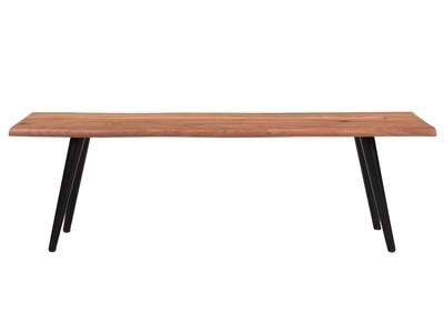 Banco de madera de acacia y metal negro 145 cm EDGE - Banco de madera de acacia y metal negro 145 cm EDGE